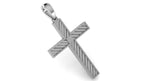Rope Cross Pendant | 999 Fine Silver 30mm | Handmade USA