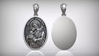 St. Joseph Medallion Pendant | 999 Fine Silver 30mm | Handmade USA