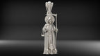Santa Muerte Pendant | 999 Fine Silver 40mm | Handmade USA