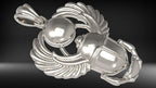Egyptian Scarab Beetle Pendant | 999 Fine Silver 28mm | Handmade USA