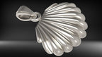 Seashell Pendant | 999 Fine Silver 26mm | Handmade USA