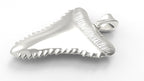 Shark Tooth Pendant | 999 Fine Silver 33mm | Handmade USA
