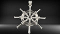 Ship Wheel Pendant | 999 Fine Silver 34mm | Handmade USA