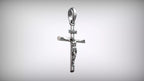 Classic Tube Crucifix Pendant | 999 Fine Silver 30mm–35mm | Handmade USA