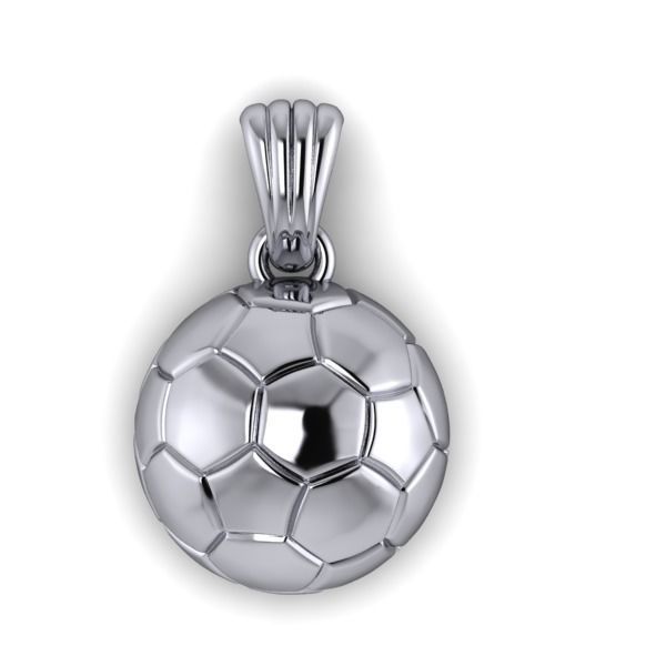 Soccer Ball Pendant | 999 Fine Silver 30mm | Handmade USA