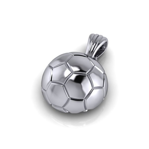 Soccer Ball Pendant | 999 Fine Silver 30mm | Handmade USA