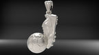 Soccer Ball & Boot Pendant |  999 Fine Silver 22mm | USA Handmade