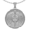 Spartan Shield Pendant | 999 Fine Silver 25mm | Handmade USA