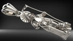 Santa Muerte Pendant | 999 Fine Silver 40mm | Handmade USA