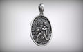 St. Christopher Medallion Pendant | 999 Fine Silver 30mm | Handmade USA