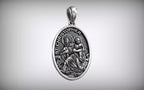 St. Christopher Medallion Pendant | 999 Fine Silver 30mm | Handmade USA