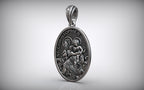 St. Christopher Medallion Pendant | 999 Fine Silver 30mm | Handmade USA