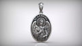 St. Gabriel Medallion Pendant | 999 Fine Silver 30mm | Handmade USA