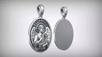 St. Gabriel Medallion Pendant | 999 Fine Silver 30mm | Handmade USA