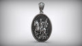St. George Medallion Pendant | 999 Fine Silver 30mm | Handmade USA