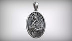 St. Joseph Medallion Pendant | 999 Fine Silver 30mm | Handmade USA