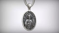 St. Jude Medallion Pendant | 999 Fine Silver 30mm | Handmade USA