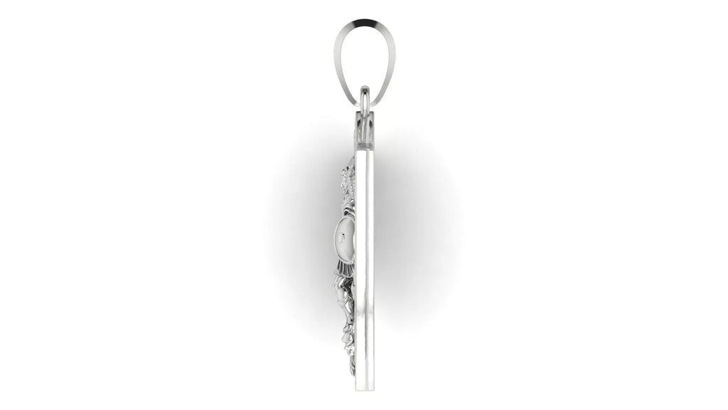 St. Michael Shield Pendant | 999 Fine Silver 25mm