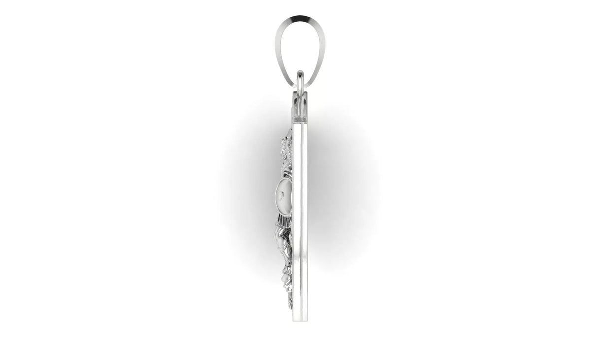 St. Michael Shield Pendant | 999 Fine Silver 25mm