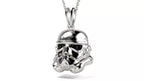 Stormtrooper Helmet Ring – 999 Fine Silver with Black Stones