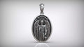 St. Raphael Medallion Pendant | 999 Fine Silver 30mm | Handmade USA