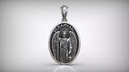 St. Raphael Medallion Pendant | 999 Fine Silver 30mm | Handmade USA