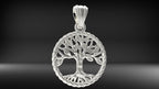 Tree of Life Pendant | 999 Fine Silver 26mm | Handmade USA