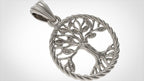 Tree of Life Pendant | 999 Fine Silver 26mm | Handmade USA