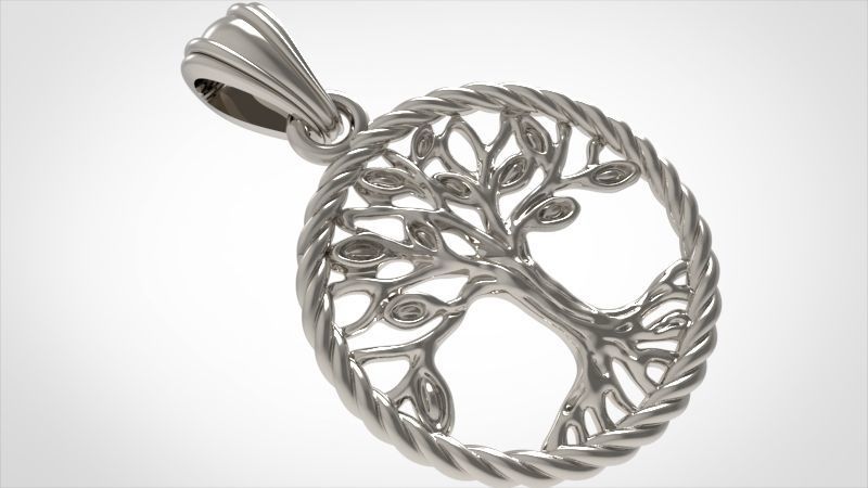 Tree of Life Pendant | 999 Fine Silver 26mm | Handmade USA