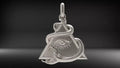 Serpent Triangle Evil Eye Pendant | 999 Fine Silver 24mm | Handmade USA