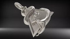 Serpent Triangle Evil Eye Pendant | 999 Fine Silver 24mm | Handmade USA