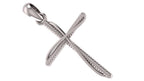 Twisted Wire Cross Pendant | 999 Fine Silver 30mm | Handmade USA