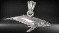Humpback Whale Pendant | 999 Fine Silver 25mm | Handmade USA