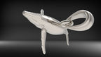 Humpback Whale Pendant | 999 Fine Silver 25mm | Handmade USA