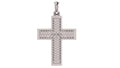 Basket Weave Cross Pendant | 999 Fine Silver 30mm | Handmade USA