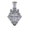 Wolf Head Pendant | 999 Fine Silver 17.5mm | Handmade USA