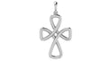 Modern Woven Cross Pendant | 999 Fine Silver 30mm | Handmade USA