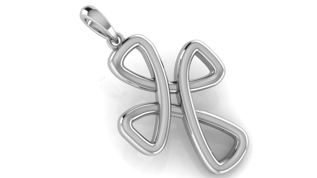 Modern Woven Cross Pendant | 999 Fine Silver 30mm | Handmade USA