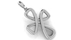 Modern Woven Cross Pendant | 999 Fine Silver 30mm | Handmade USA